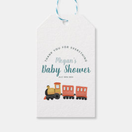 Boys Tåg Tack Baby Shower Cute Favoriter Presentetikett