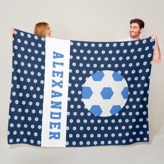 Boys Teenagers Sports Soccer Ball Personlig Fleecefilt (På plats)