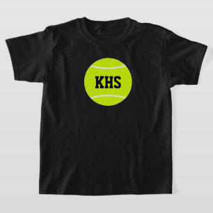 Boy's Tennis Player Anpassningsbar School Brev T-s Tee Shirt