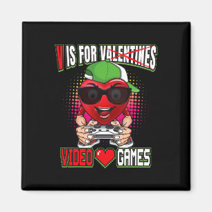 Boys Tonåring att Valentines day V är för videospe Magnet