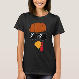 Boys Turkey Ansikte Thanksgiving Truckerkeps Glass T Shirt