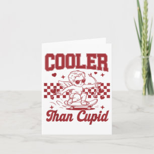 Boys Valentines day Cooler Than Cupid Skateboardin Kort