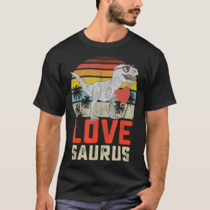 Boys Valentines day Dinosaur Kids T Re Älskare K Shirt