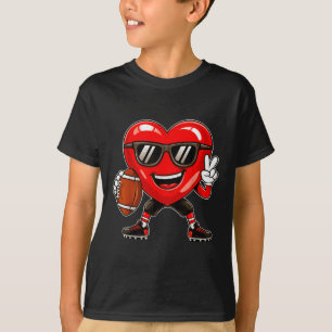Boys Valentines day Heart spelar fotboll Boys Gi T Shirt