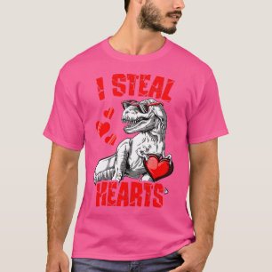 Boys Valentines day Kids Dinosaur T rex Älskare I Shirt