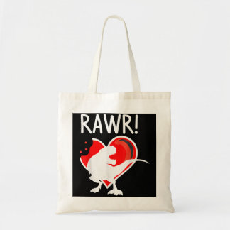 Boys Valentines day Rawr Heart Dinosaur T Rex Kärl Tygkasse