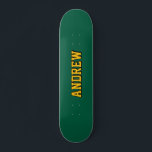 Boys Varsity Green Skateboard Personalized Name<br><div class="desc">This Boys Varsity Skateboard Personalized Name Skateboard features a bold varsity-style design with a striking green color palette and sporty graphics. Perfect for skaters who love a strong athletic look, this board can be customized with a name to create a unique and meaningful gift. Ideal for birthdays, holidays, or anytime...</div>