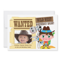 Boys Vilda western Westernare Cowboy Birthday Inbj
