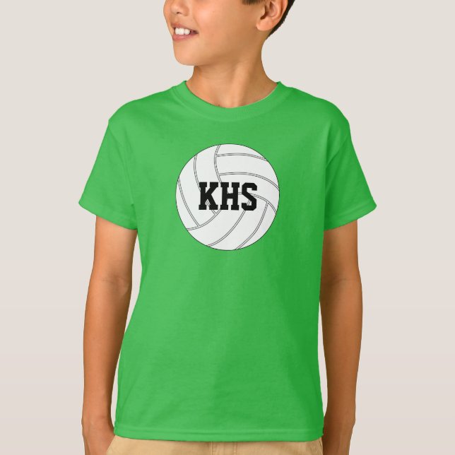 Boys volleyball Player Anpassningsbar Team T-Shirt (Framsida)