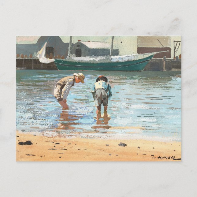 Boys Wading | Winslow Homer Vykort (Framsida)