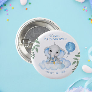 Boys Watercolor Elephant Baby Shower Knapp