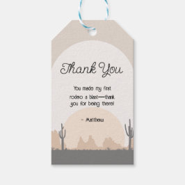 Boys Westerna Märkrn First Rodeo Gift Presentetikett