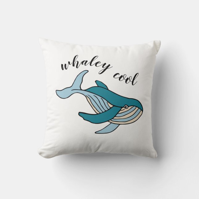 Boys Whale 'Whaley Coola' Kudde (Framsida)