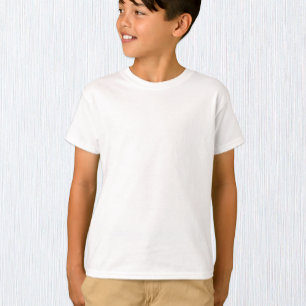 Boys White T-Shirt, Kids / Anpassa T Shirt