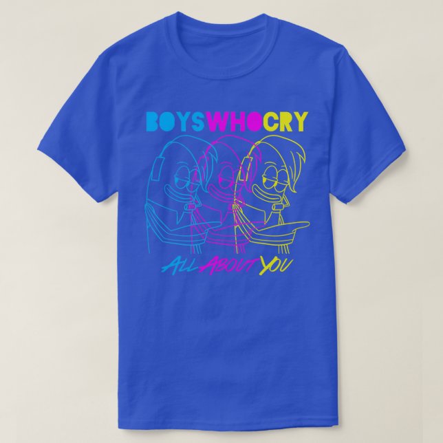 Boys Who Cry Cyan Magenta Yellow T Shirt (Design framsida)