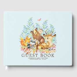 Boys Woodland Baby Shower Guest Bok