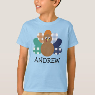 Boys Youth Watercolor Play Turkey T-Shirt