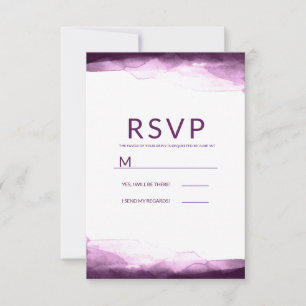 Boysenberry Lila Akvarell Chic Modern RSVP OSA Kort