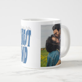 Boyvän Foto med havets blå typografi Jumbo Mugg