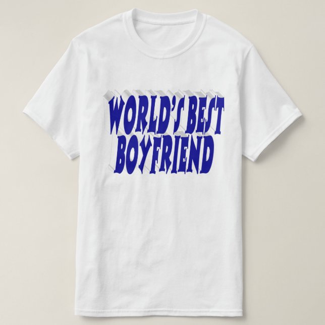 Boyvän med blå typografi t shirt (Design framsida)