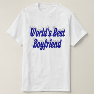 Boyvän med blått skript t shirt