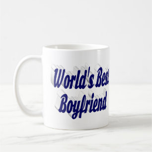 Boyvän med mörk blått halvskript kaffemugg