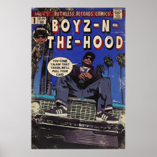 Boyz in Huva Hip hop Tecknad Art Poster