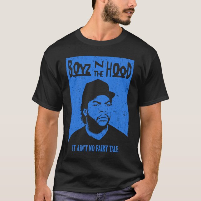 Boyz på Huvan Doughboy Blue Rectangle T Shirt (Framsida)