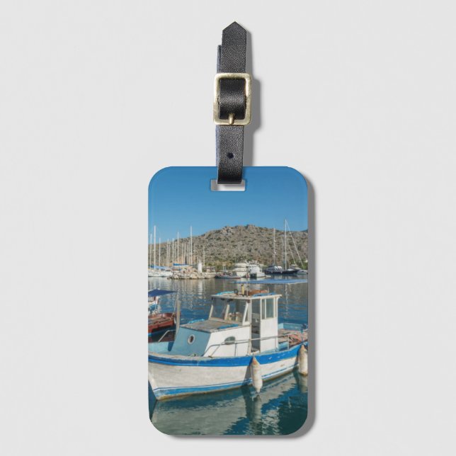 Bozburun hamn nära Marmaris, Turkiet Bagagebricka (Framsida vertikal)