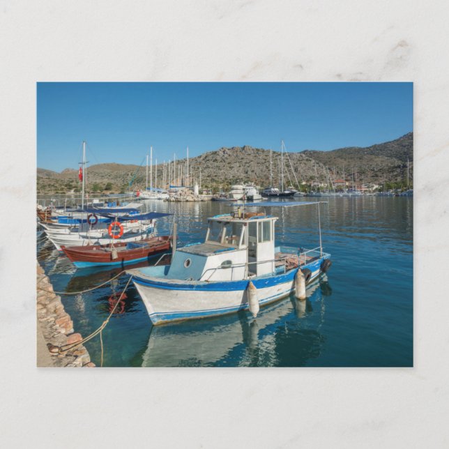 Bozburun Harbor nära Marmaris, Turkiet Vykort (Framsida)