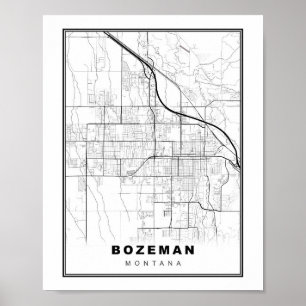Bozeman Karta Poster