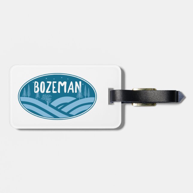 Bozeman Montana Friluftsliv Bagagebricka (Baksida Vågrät)