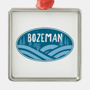 Bozeman Montana Outdoor Julgransprydnad Metall