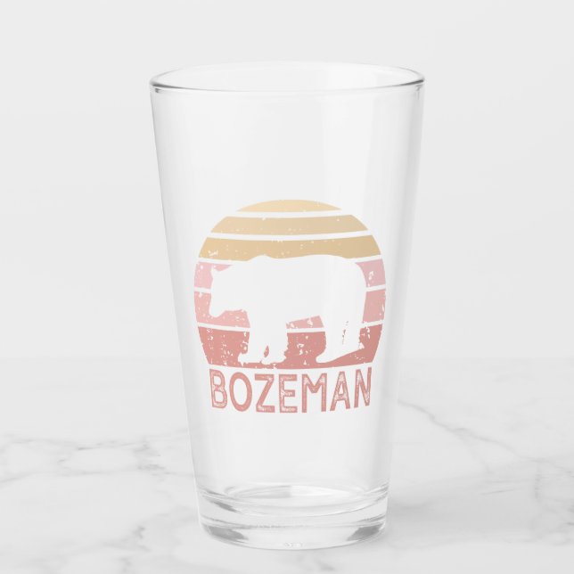 Bozeman Montana Retro Bear Glaskopp (Framsida)