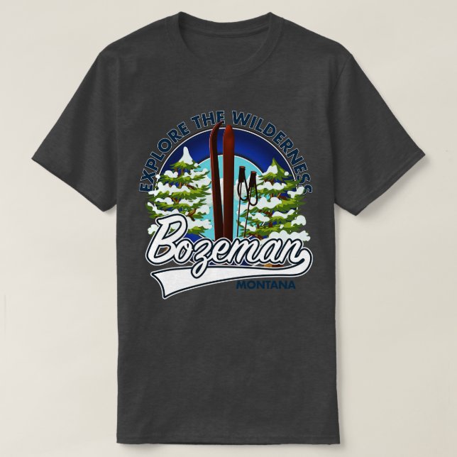 Bozeman Montana ski 1 T Shirt (Design framsida)
