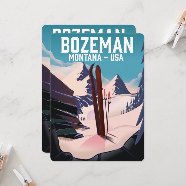 Bozeman Montana ski poster (Fram/Back In Situ)