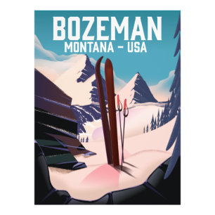 Bozeman Montana ski poster