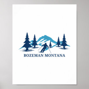Bozeman Montana Ski Resort Skiing Skier _1 Poster