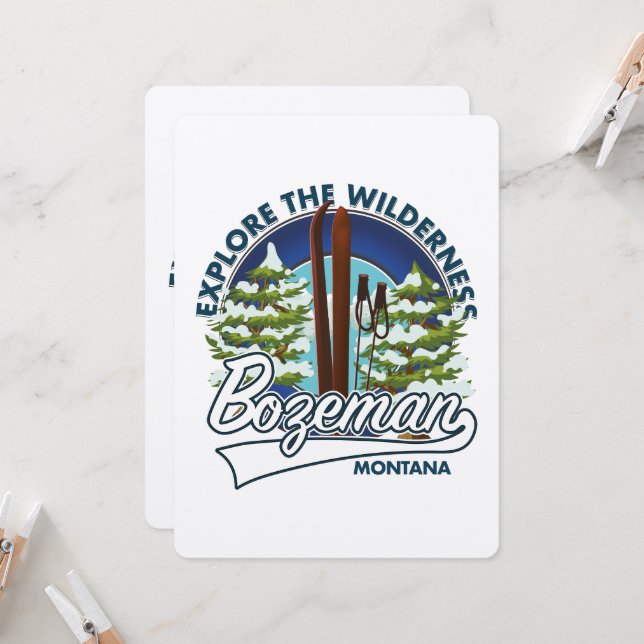 Bozeman Montana skidposterlogotyp (Fram/Back In Situ)