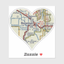Bozeman Montana Vintage Karta