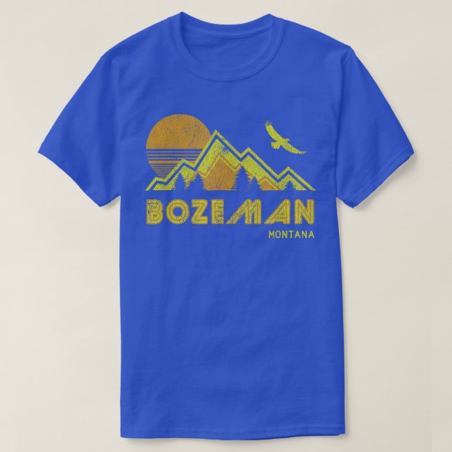 Bozeman Montana  Vintage Retro Tee  (Design framsida)