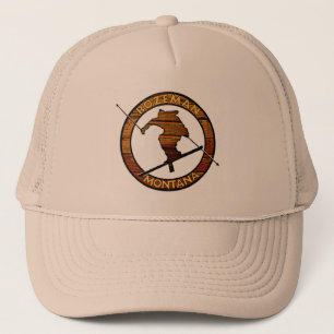 Bozeman Montana wood skier hat Keps
