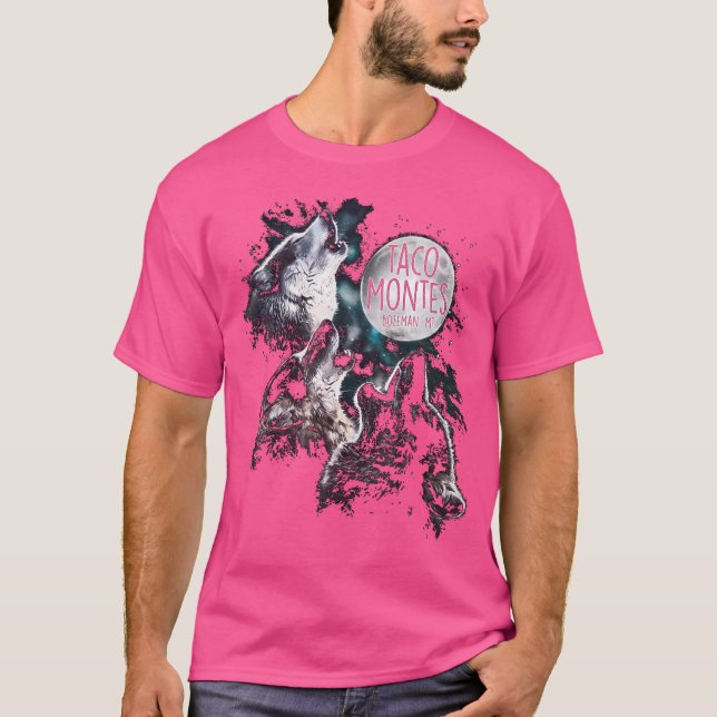 Bozeman Mt Montana Restaurant Varg Mexikansk mat T Shirt (Framsida)