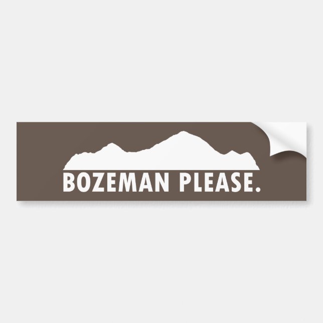 Bozeman Please Bildekal (Framsidan)