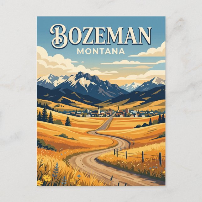 Bozeman USA Vykort (Framsida)