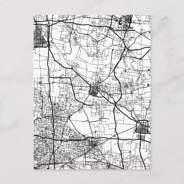 Bozhou China City Map Vykort (Framsida)