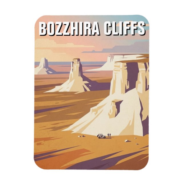 Bozzhira Cliffs Kazakhstan travel Magnet (Vertikal)