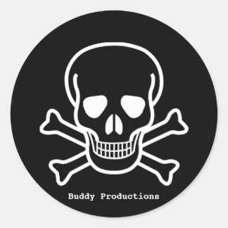 BP 7 Black Sticker Runt Klistermärke