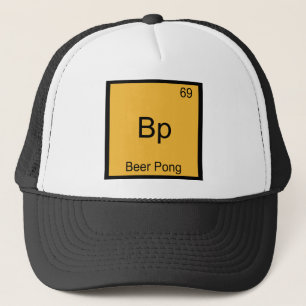 Bp - Beer Pong Funny Chemistry Inslag Symbol Tee Truckerkeps
