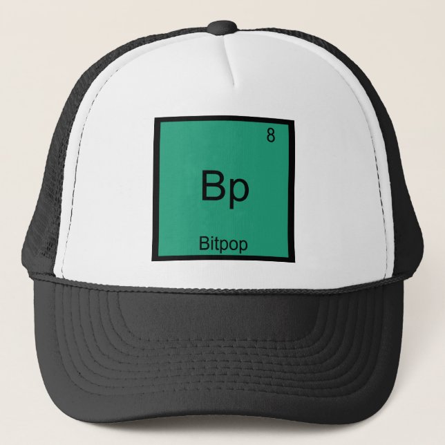 Bp - Bitpop Rollig T-Shirt Med Kemiskt Elementsymb Keps (Framsida)